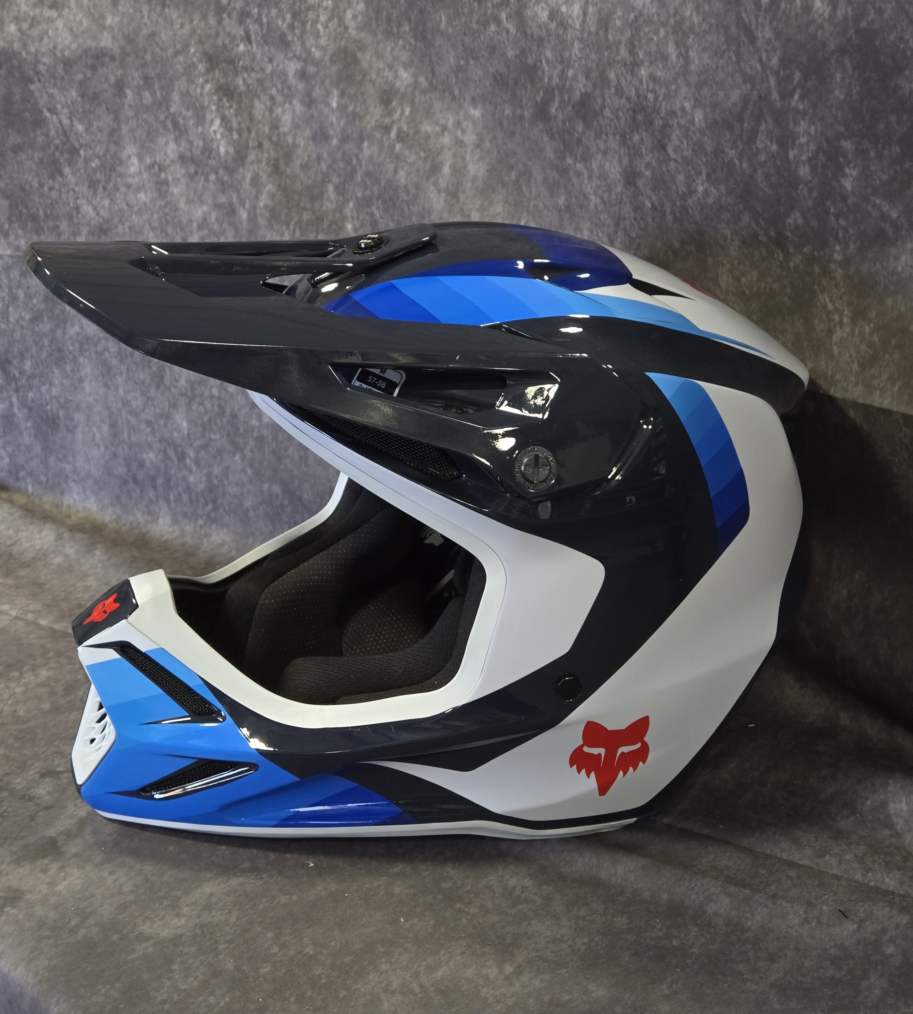 V3 FADE HELMET [WHT/BLU] W/ BAG